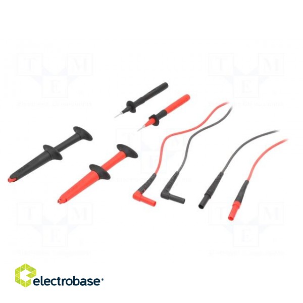 Test acces: kit | 1kV | 10A | Wire insul.mat: silicone | red and black paveikslėlis 1