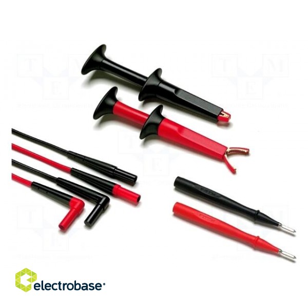 Test leads | Wire insul.mat: silicone | red and black