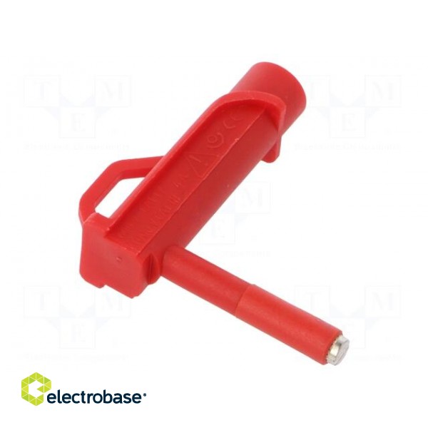 Magnetic cap | 4A | red | Socket size: 4mm | Plating: nickel plated image 1