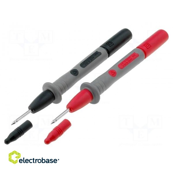 Test probe | 10A | red and black | Tip diameter: 2mm