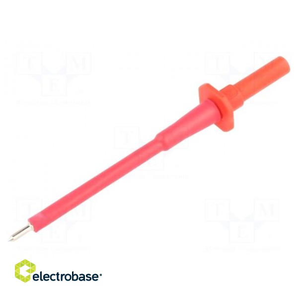 Test probe | 10A | red | Socket size: 4mm | Plating: nickel plated
