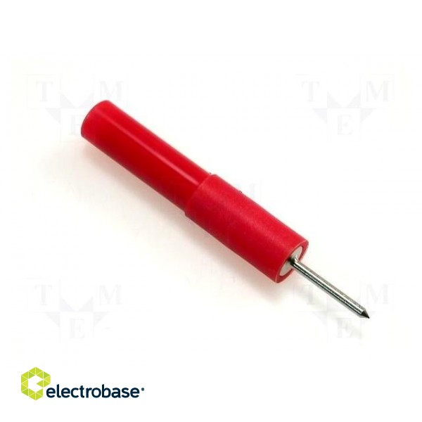Test probe | 10A | red | Tip diameter: 1.4mm | Socket size: 4mm | 70VDC