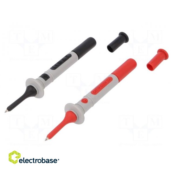 Test probe | 15A | red and black | Socket size: 4mm image 1