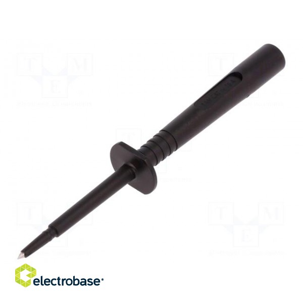 Test probe | 16A | black | Socket size: 4mm | Plating: nickel plated фото 1