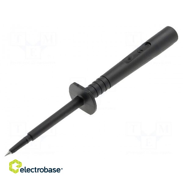 Test probe | 16A | black | Tip diameter: 4mm | Socket size: 4mm