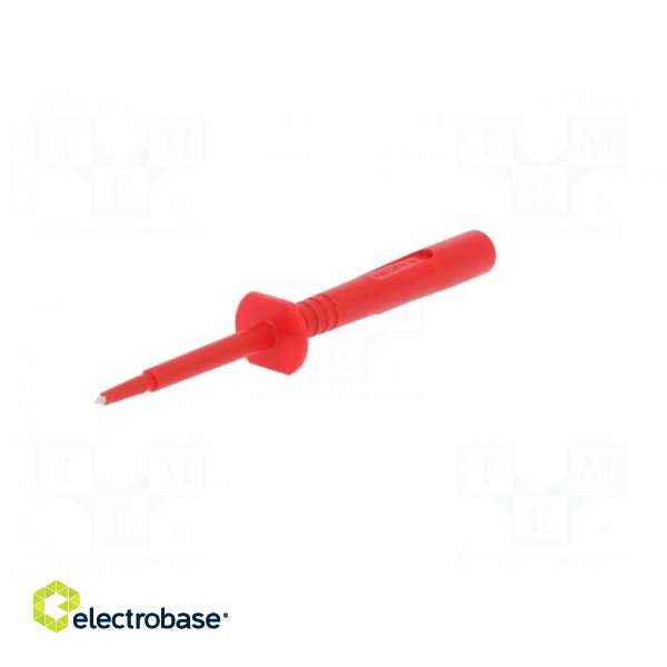 Test probe | 16A | red | Socket size: 4mm | Plating: nickel plated paveikslėlis 2