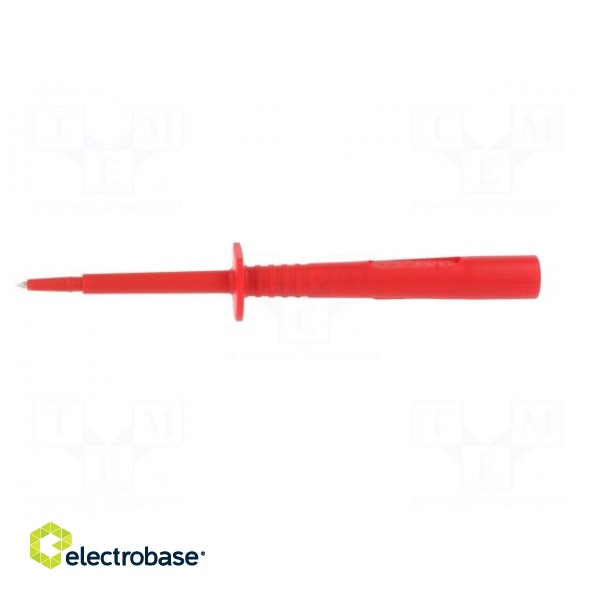 Test probe | 16A | red | Socket size: 4mm | Plating: nickel plated image 3