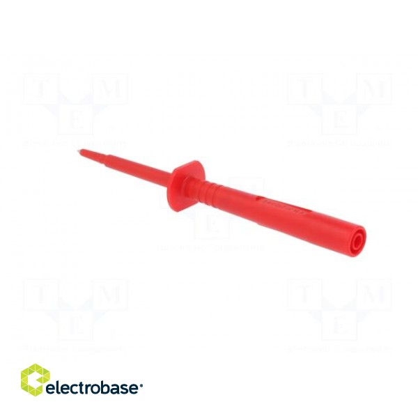 Test probe | 16A | red | Socket size: 4mm | Plating: nickel plated фото 4