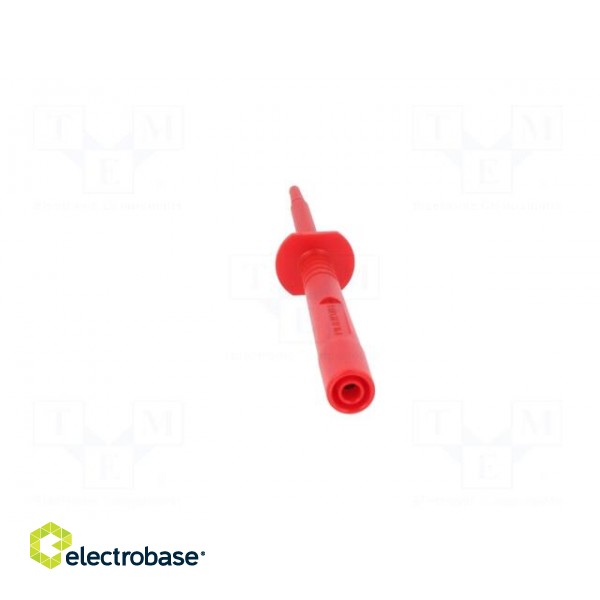 Test probe | 16A | red | Socket size: 4mm | Plating: nickel plated фото 5