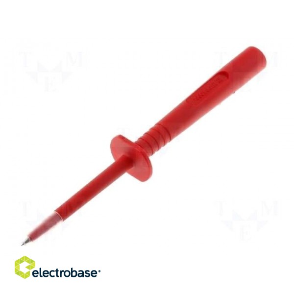 Test probe | 16A | red | Tip diameter: 4mm | Socket size: 4mm