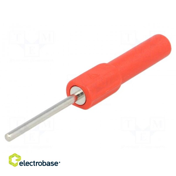 Test probe | 19A | red | Overall len: 58.5mm | Socket size: 4mm | Ø: 2mm фото 1