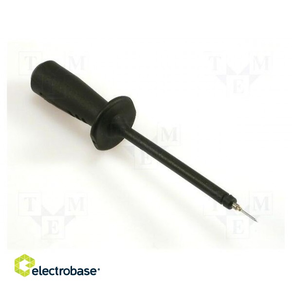 Probe tip | 1A | 1kV | black | Tip diameter: 0.75mm | Socket size: 4mm