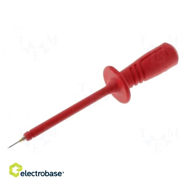 Probe tip | 1A | 1kV | red | Tip diameter: 0.75mm | Socket size: 4mm