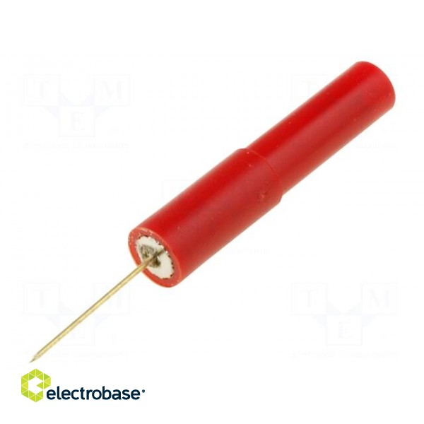 Probe tip | 1A | 70V | red | Tip diameter: 0.6mm | Socket size: 4mm