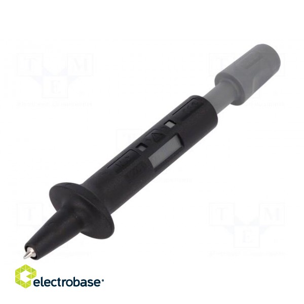 Test probe | 1A | black | Tip diameter: 2mm | Socket size: 4mm image 1