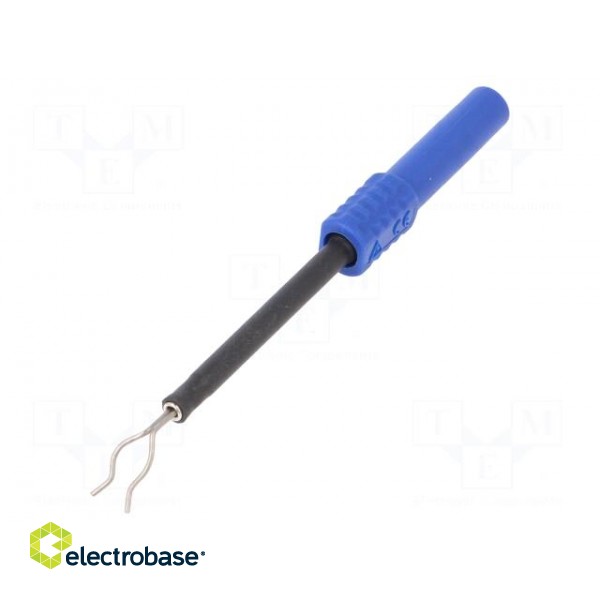 Test probe | 1A | blue | Socket size: 4mm | Plating: nickel plated image 1