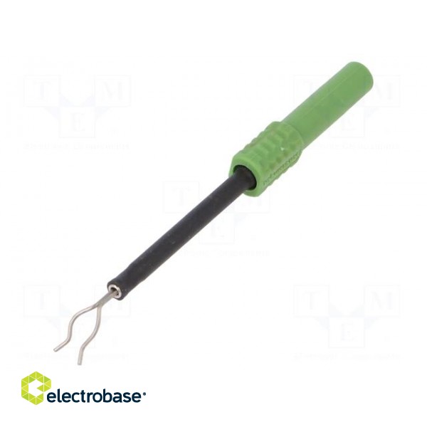 Test probe | 1A | green | Socket size: 4mm | Plating: nickel plated image 1