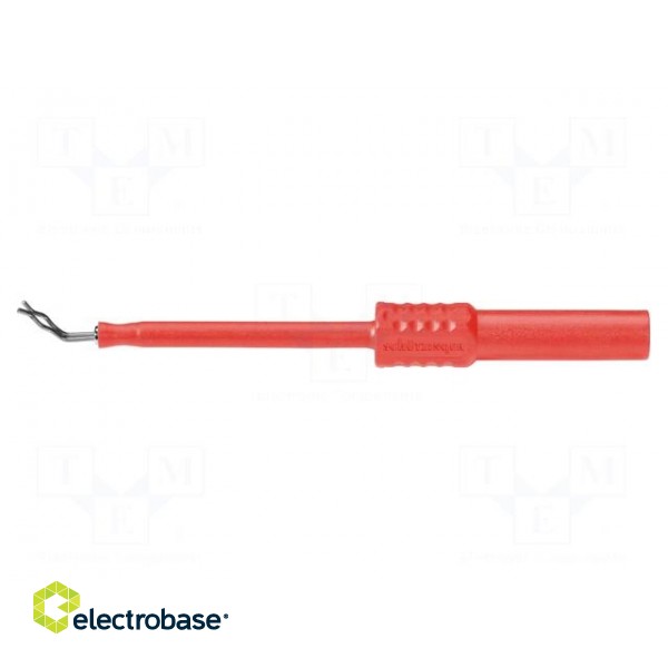 Test probe | 1A | red | Socket size: 4mm | Plating: nickel plated | 3mΩ