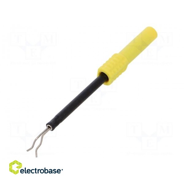 Test probe | 1A | yellow | Socket size: 4mm | Plating: nickel plated image 1