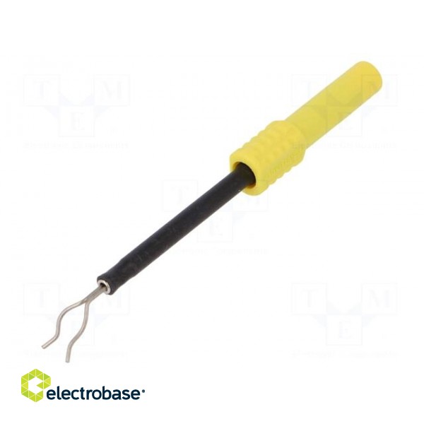 Test probe | 1A | yellow | Socket size: 4mm | Plating: nickel plated image 1