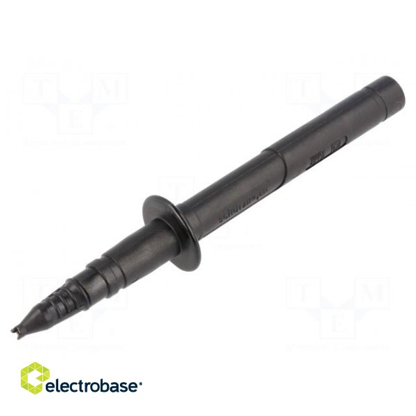 Test probe | 32A | black | Socket size: 4mm | Plating: nickel plated