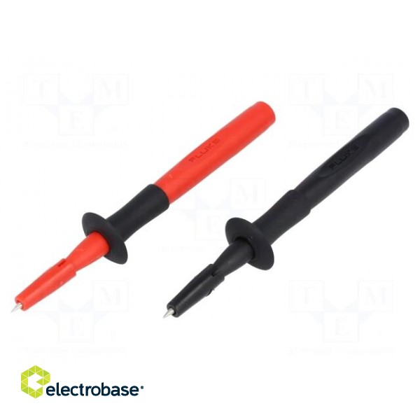 Test probe | 3A | 1kV | black | Socket size: 4mm | Kit: 2x test probe image 1