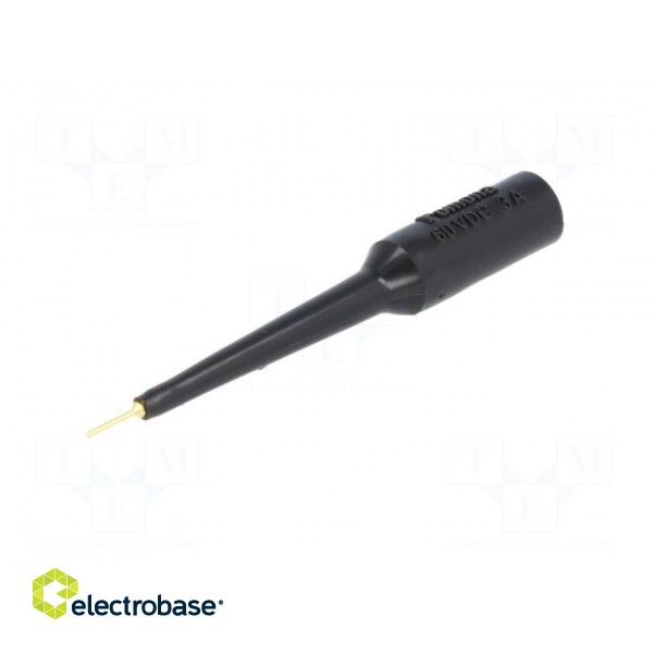 Test probe | 5A | black | Tip diameter: 0.76mm | Socket size: 4mm paveikslėlis 2