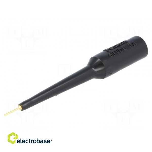Test probe | 5A | black | Tip diameter: 0.76mm | Socket size: 4mm image 1