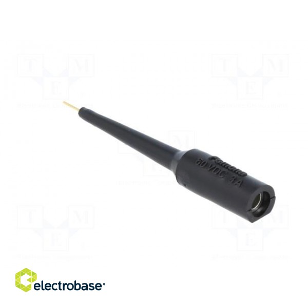 Test probe | 5A | black | Tip diameter: 0.76mm | Socket size: 4mm paveikslėlis 4