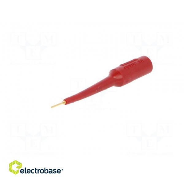 Probe tip | 3A | red | Socket size: 4mm | Plating: gold-plated | 70VDC фото 2