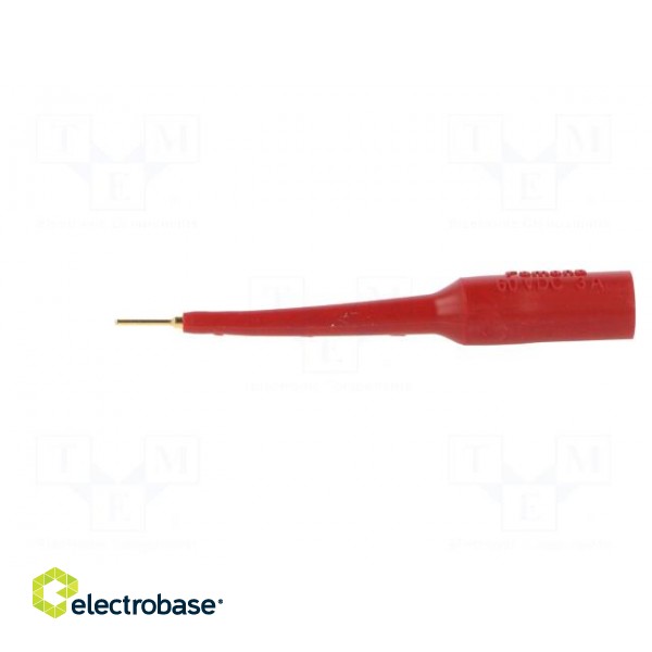Probe tip | 3A | red | Socket size: 4mm | Plating: gold-plated | 70VDC image 3
