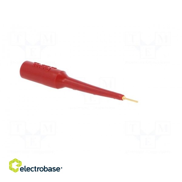 Probe tip | 3A | red | Socket size: 4mm | Plating: gold-plated | 70VDC фото 8