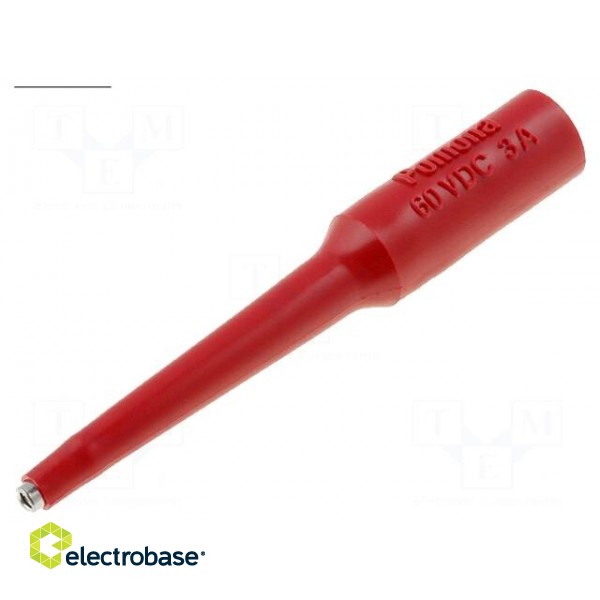 Probe tip | 3A | red | Tip diameter: 1.6mm | Socket size: 4mm | 70VDC