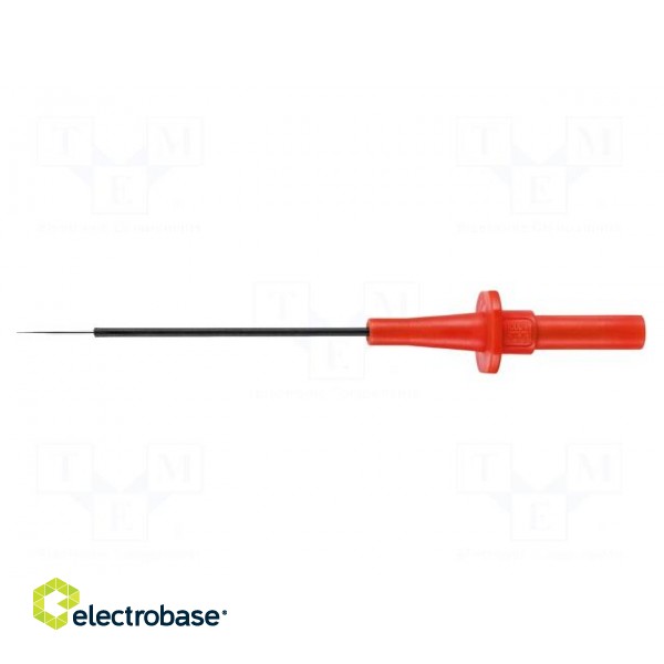 Test probe | 5A | red | Socket size: 4mm | Plating: nickel plated | 20mΩ