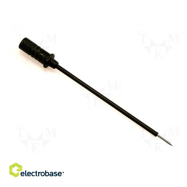 Probe tip | 60V | black | Tip diameter: 0.75mm | Socket size: 0.64mm