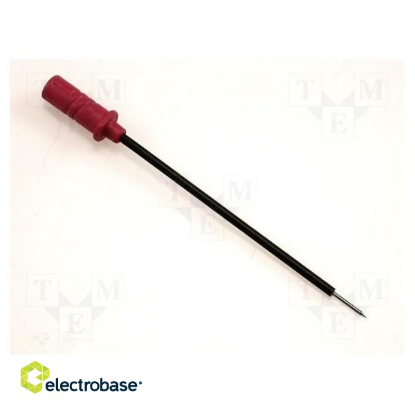 Test probe | 60V | red | Tip diameter: 0.75mm | Socket size: 0.64mm