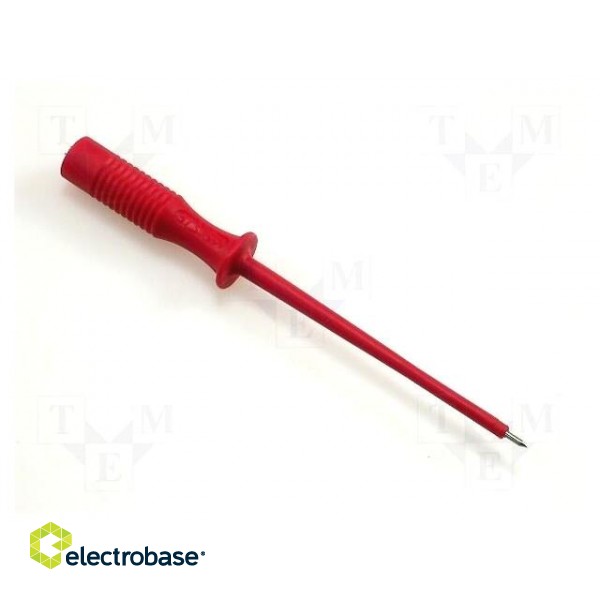 Test probe | 60V | red | Tip diameter: 1mm | Socket size: 2mm