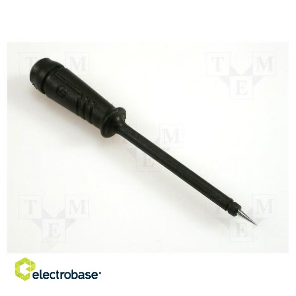 Test probe | black | Tip diameter: 2mm | Socket size: 4mm | 60VDC | 50mΩ
