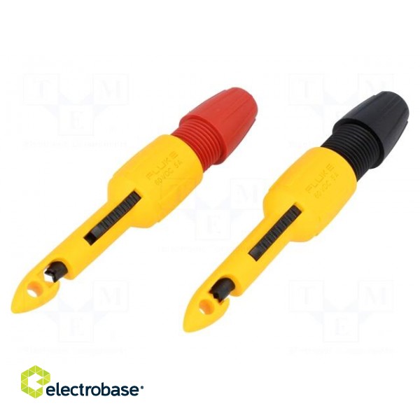 Test probe | red and black | Socket size: 4mm | 60VDC paveikslėlis 1