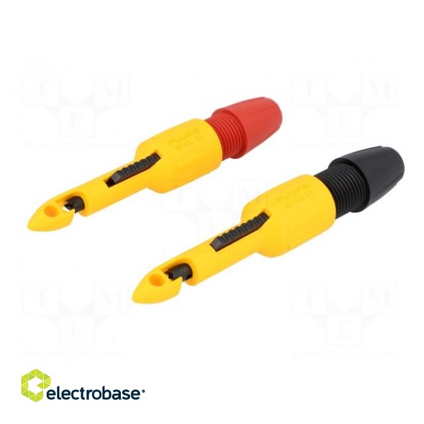 Test probe | red and black | Socket size: 4mm | 60VDC paveikslėlis 2