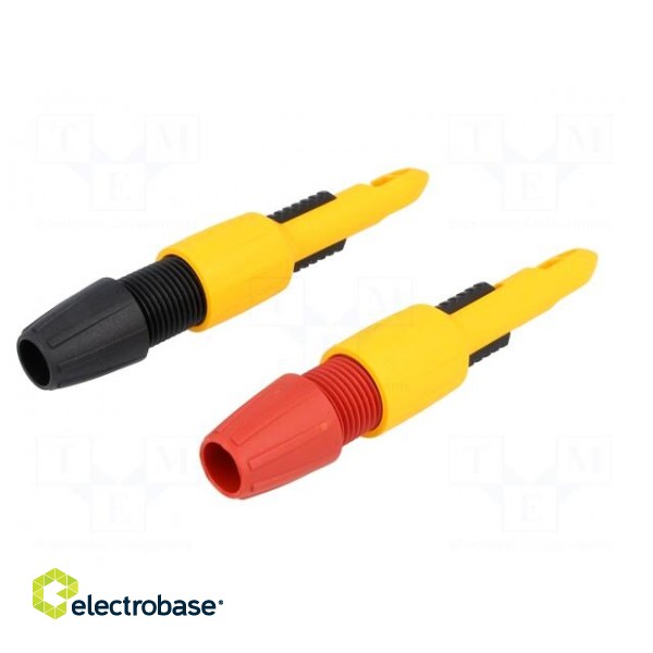 Test probe | red and black | Socket size: 4mm | 60VDC paveikslėlis 6