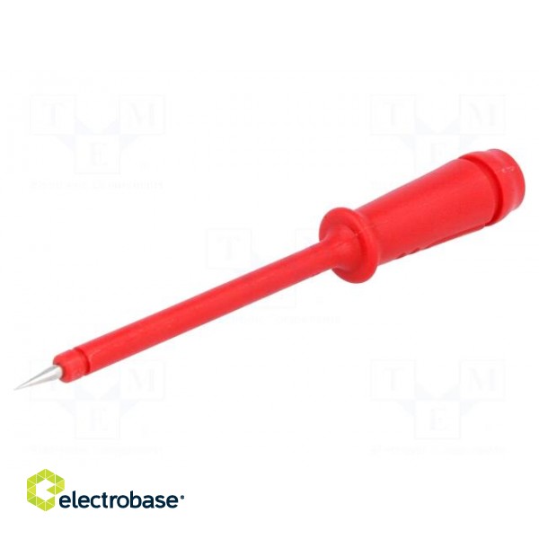 Test probe | red | Tip diameter: 2mm | Socket size: 4mm | 60VDC | 50mΩ фото 1