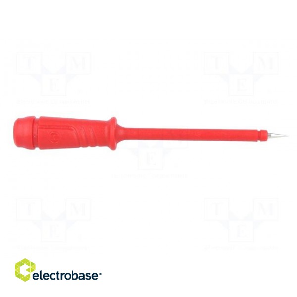 Test probe | red | Tip diameter: 2mm | Socket size: 4mm | 60VDC | 50mΩ paveikslėlis 7