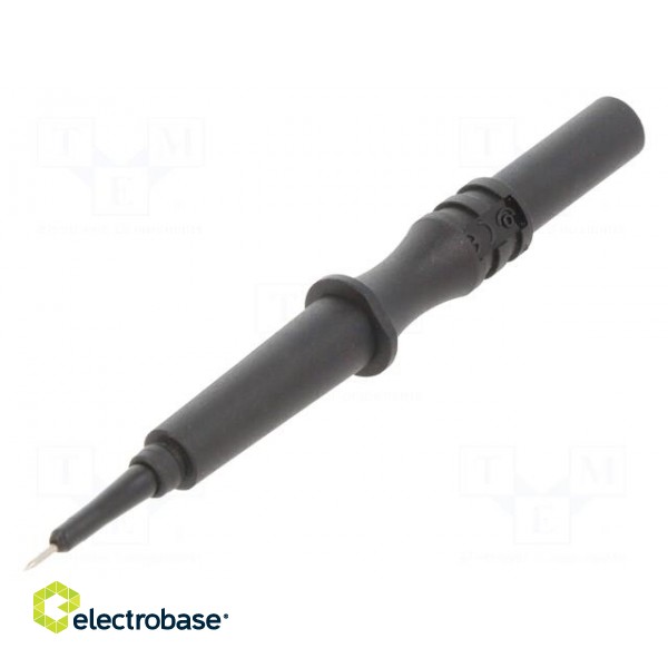 Test probe | 1A | 600V | black | Tip diameter: 2mm | Socket size: 2mm фото 1