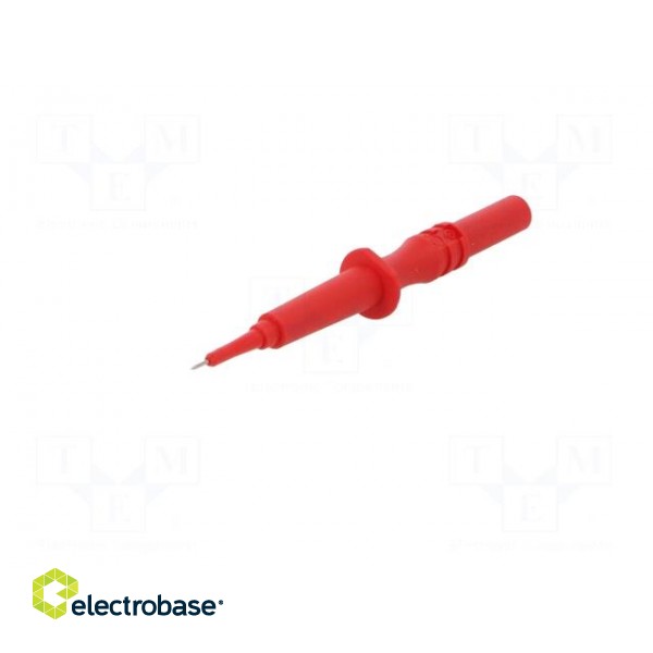 Test probe | 1A | 600V | red | Tip diameter: 0.75mm | Socket size: 2mm paveikslėlis 2