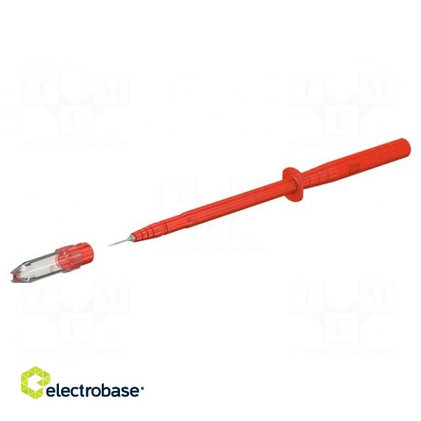 Test probe | 1A | red | Socket size: 4mm | Overall len: 128mm