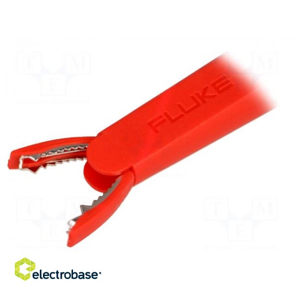 Clip-on probe | crocodile | 10A | red and black | 4mm | 1000VAC image 2