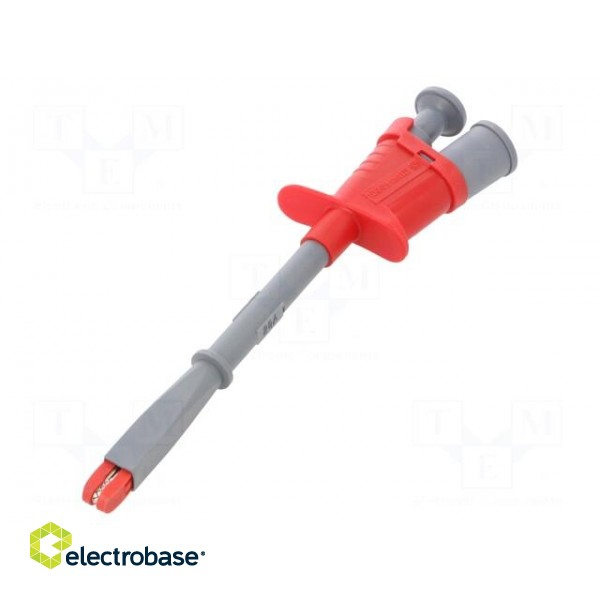 Clip-on probe | crocodile | 20A | red | Grip capac: max.15mm | 1000V image 1