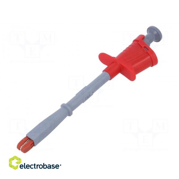 Clip-on probe | crocodile | 20A | red | Grip capac: max.18mm | 1000V image 1