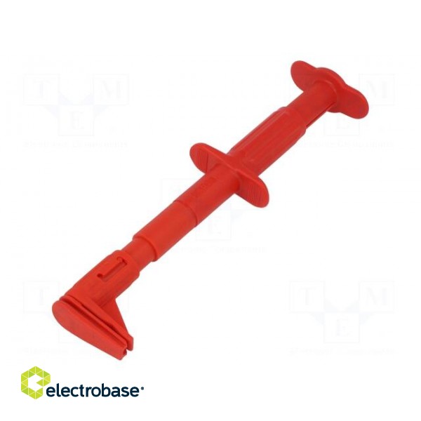 Clip-on probe | crocodile | 5A | 1kVDC | red | Grip capac: max.25mm | 4mm image 1